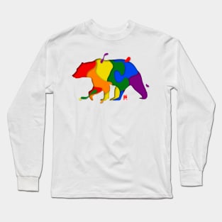 Pride Color Patches Bear Long Sleeve T-Shirt